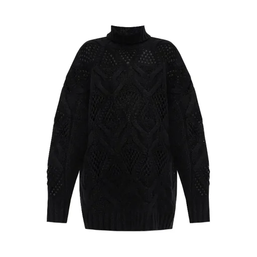 Diamond-Knit Maxi Jumper