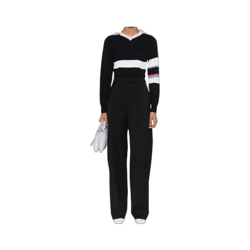 Sportmax High Waist Straight Leg Trousers