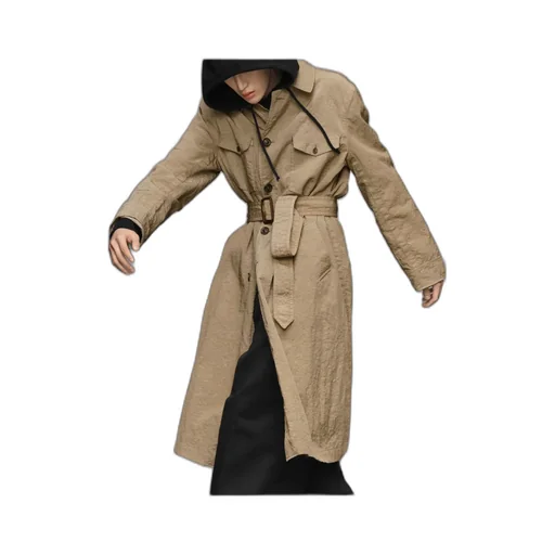 Maison Margiela Drop Shoulder Belted Trench Coat