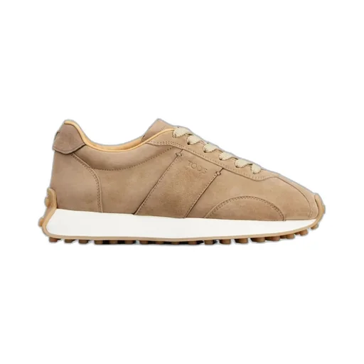 Panelled Suede Lace-Up Sneakers