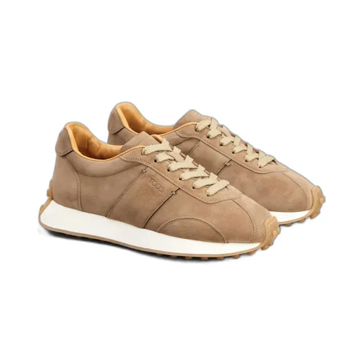 Panelled Suede Lace-Up Sneakers