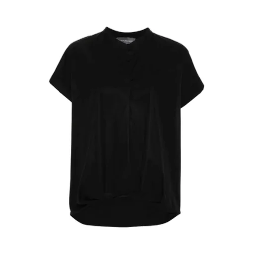 Lorena Antoniazzi Gathered Detailed Short-Sleeved Poplin Blouse
