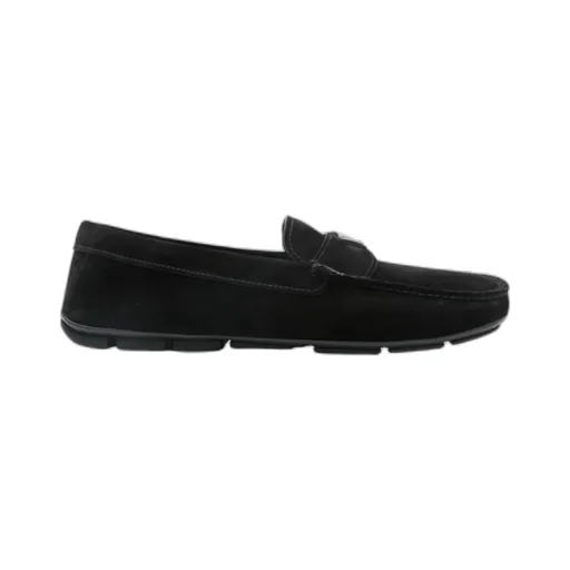 Prada Triangle-Logo Slip-On Loafers