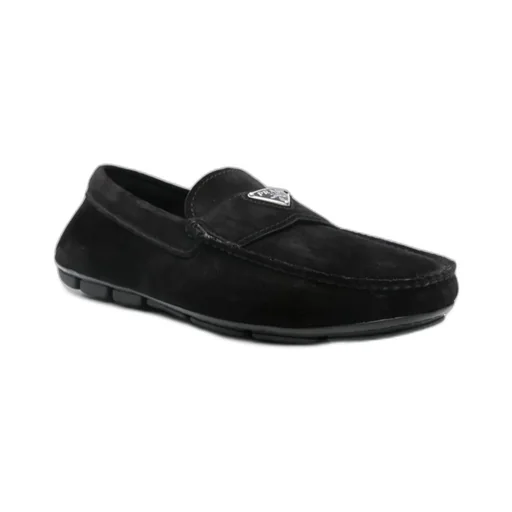Prada Triangle-Logo Slip-On Loafers