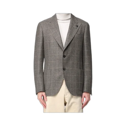 Lardini Single Breasted Checked Blazer