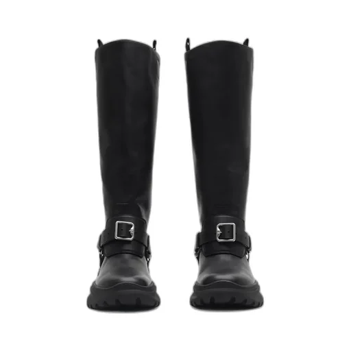 Burberry Buckle-Detailed Knee-High Boots