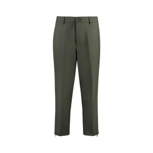 Versace Jeans Couture Logo Patch Cropped Trousers