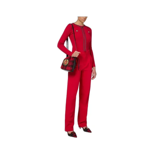 Elisabetta Franchi Double-Dart Stretch CrÊPe Trousers