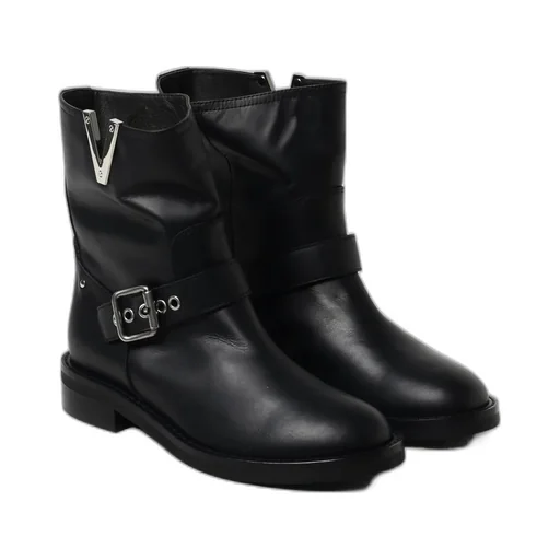Via Roma 15 Buckle Strap Ankle Boots