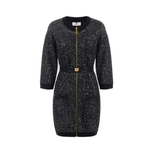 Elisabetta Franchi Sequin Thread Mini-Dress