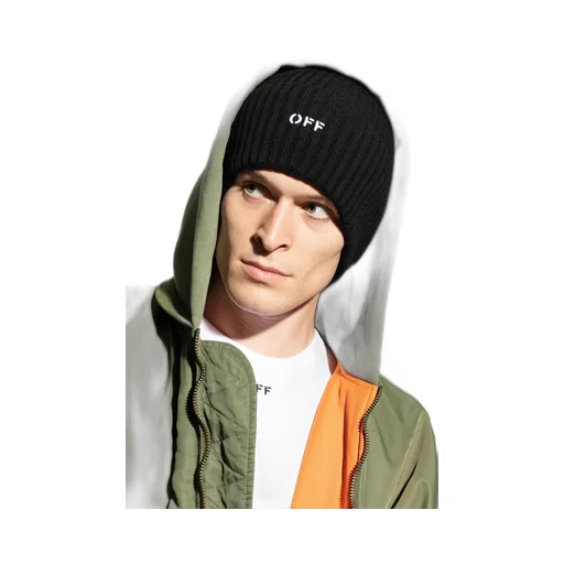 Off-White Off Stamp Turn-Up Brim Beanie