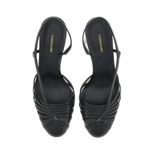 Logo-Laced High-Heeled Sandals