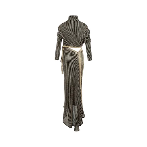 Paco Rabanne Metallic Threading Cut-Out Dress