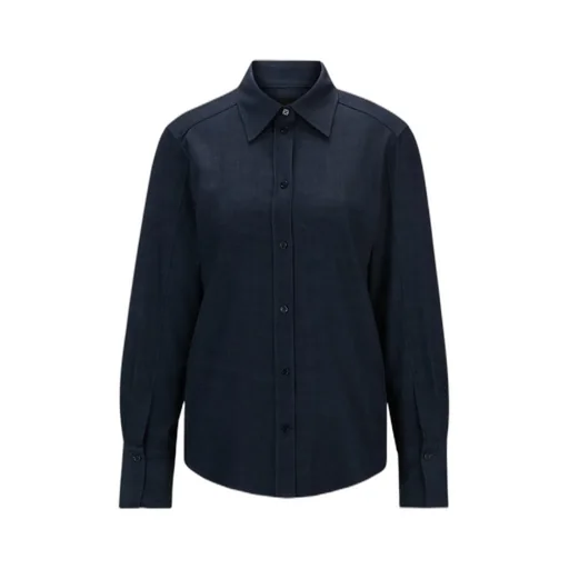 Boss Hugo Boss Denim-Effect Twill Regular-Fit Blouse