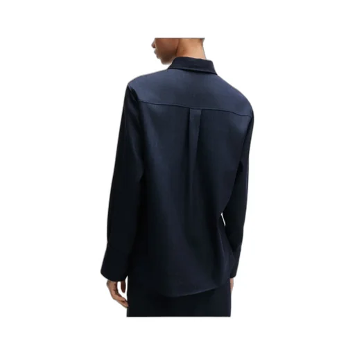 Boss Hugo Boss Denim-Effect Twill Regular-Fit Blouse