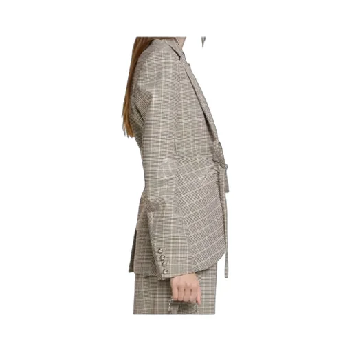 Plaid Check Fitted Jacket