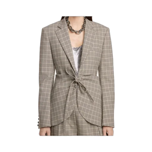 Plaid Check Fitted Jacket