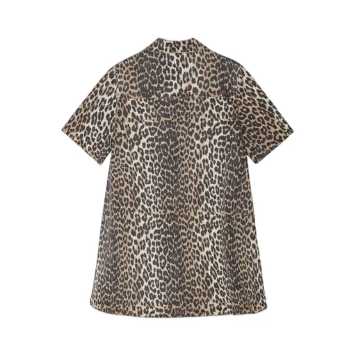Ganni Denim Dress In Spots