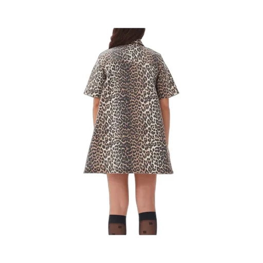 Ganni Denim Dress In Spots