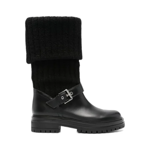 Gianvito Rossi Thurso Strap Detailed Pull-On Biker Boots