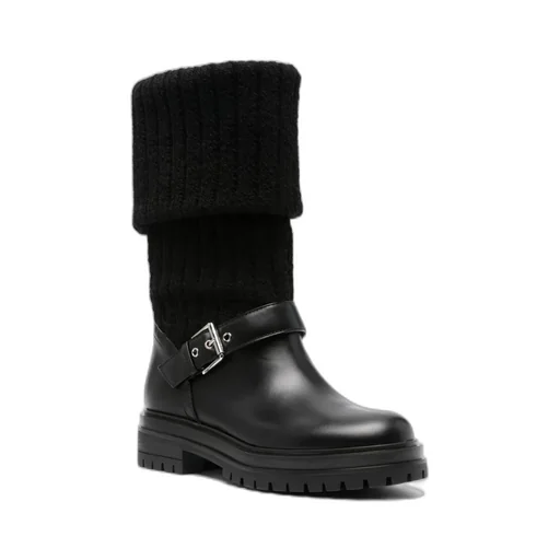 Gianvito Rossi Thurso Strap Detailed Pull-On Biker Boots