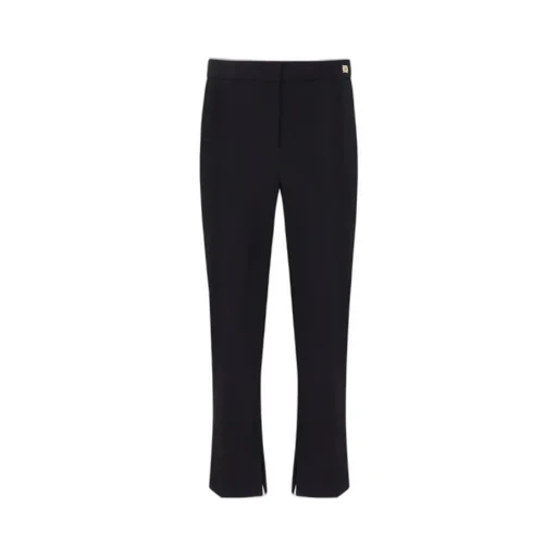 Elisabetta Franchi Slits Cropped Crepe Trousers