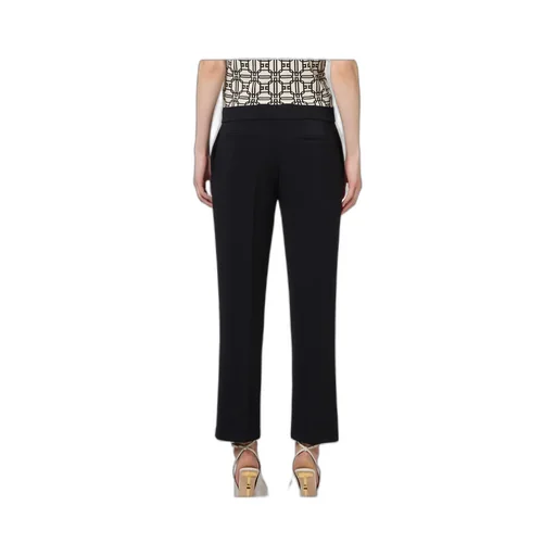 Elisabetta Franchi Slits Cropped Crepe Trousers