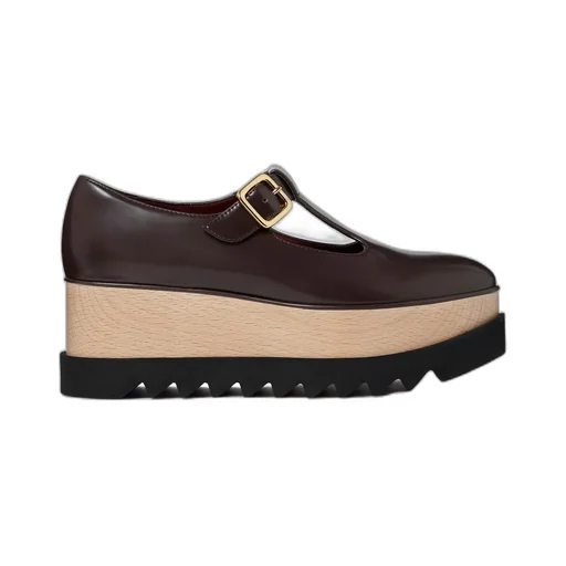 Stella Mccartney Sneak-Elyse T-Bar Platform Mary Jane Shoes