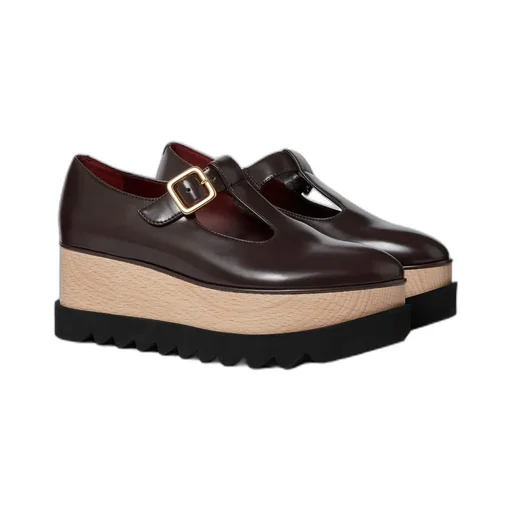 Stella Mccartney Sneak-Elyse T-Bar Platform Mary Jane Shoes