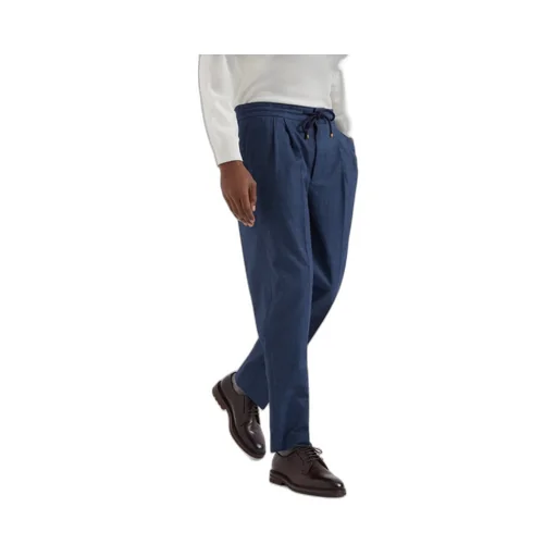 Brunello Cucinelli Drawstring Pleated Tapered Trousers