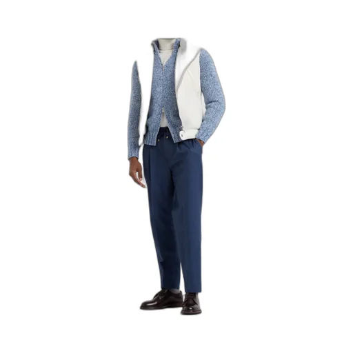 Brunello Cucinelli Drawstring Pleated Tapered Trousers