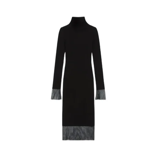 Long-Sleeved Wool Dress