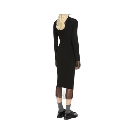 Long-Sleeved Wool Dress