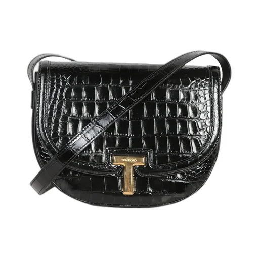 Tom Ford Shiny Embossed Wallis Crossbody Bag