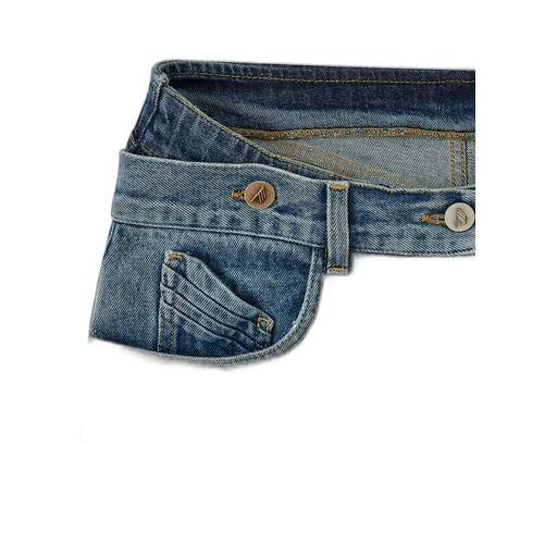 The Attico Logo Patch Straight-Leg Jeans
