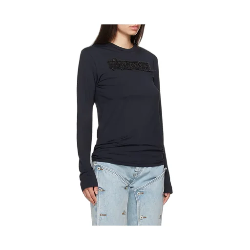 Y/Project Logo Patch Second Skin Distressed T-Shirt