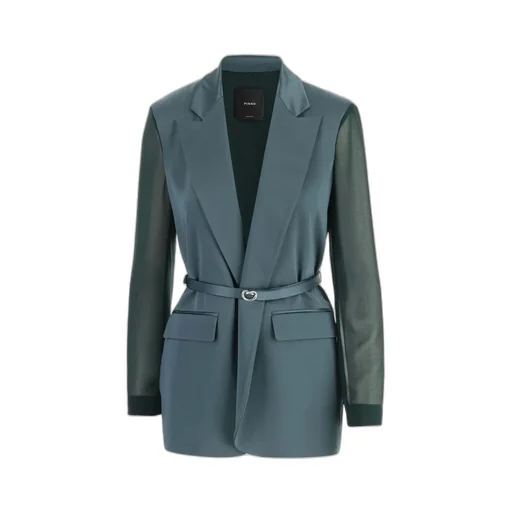 Pinko Long Sheer Sleeved Satin Jacket
