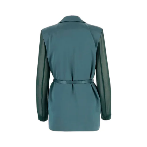 Pinko Long Sheer Sleeved Satin Jacket