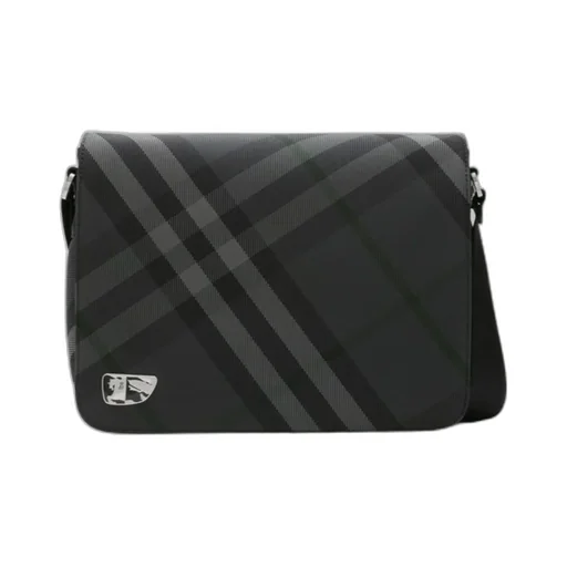 Burberry Checked Zipped Messenger Bag