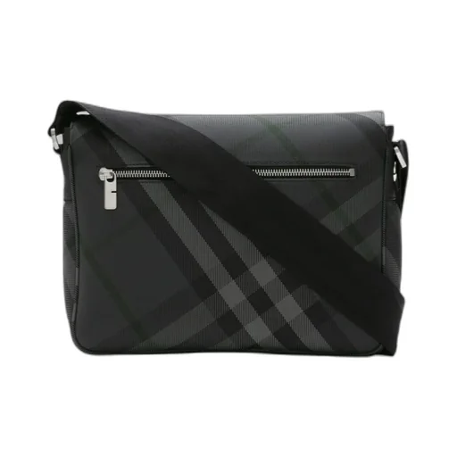 Burberry Checked Zipped Messenger Bag