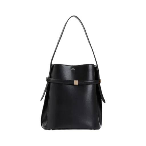 Totme Logo Detailed Belted Bucket Bag