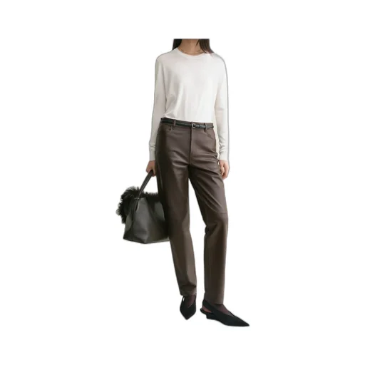 TotÊMe Buttoned Tapered-Leg Trousers