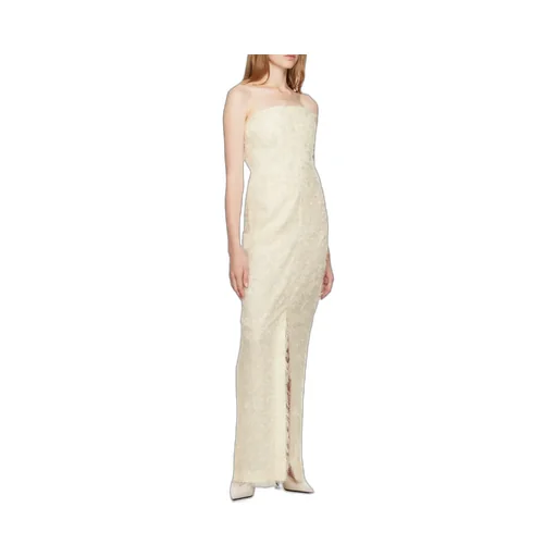 TotÊMe Strapless Textured Front-Slit Dress