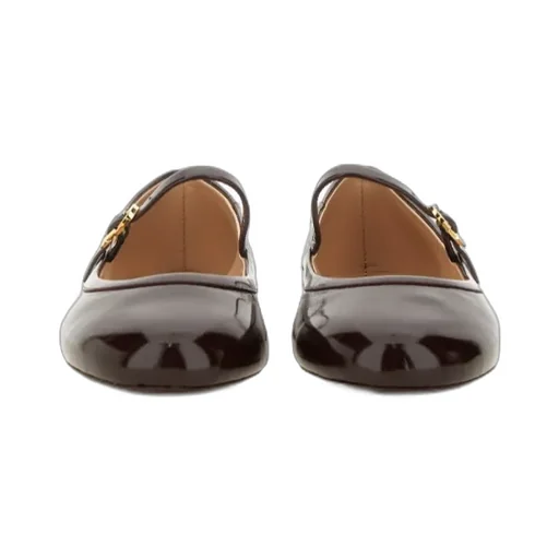 Gianvito Rossi Carla Buckle-Strap Ballerina Shoes