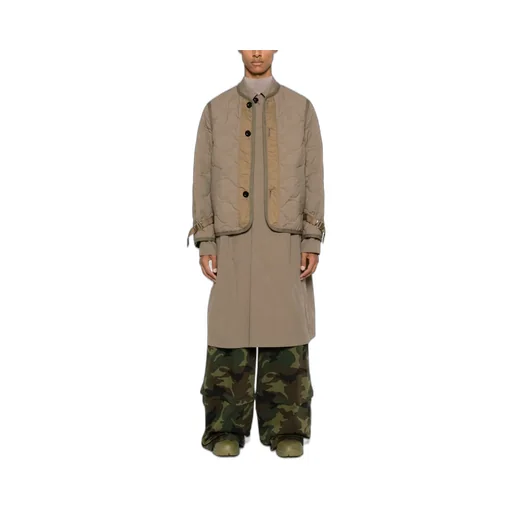 Sacai Layered Effect Quilted Coat
