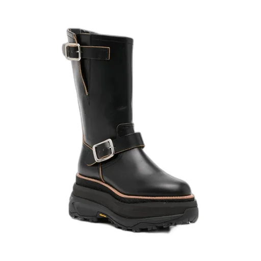 Sacai Buckle Detailed Engineer Boots