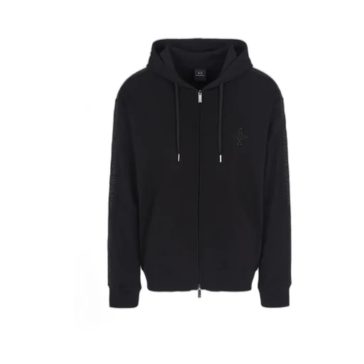 Armani Exchange Logo-Embroidered Zip-Up Hoodie
