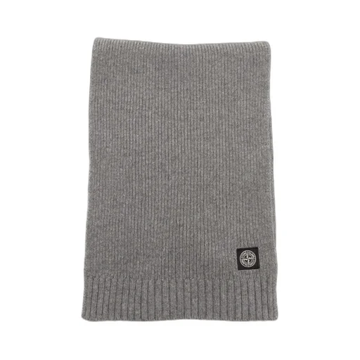Stone Island Junior Compass Patch Knitted Scarf