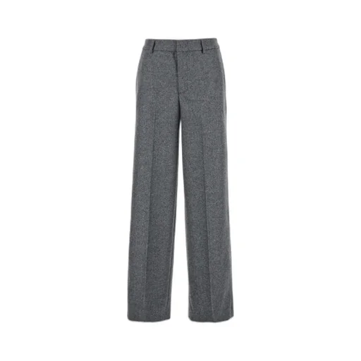 Pt Torino Herringbone Wide Leg Trousers
