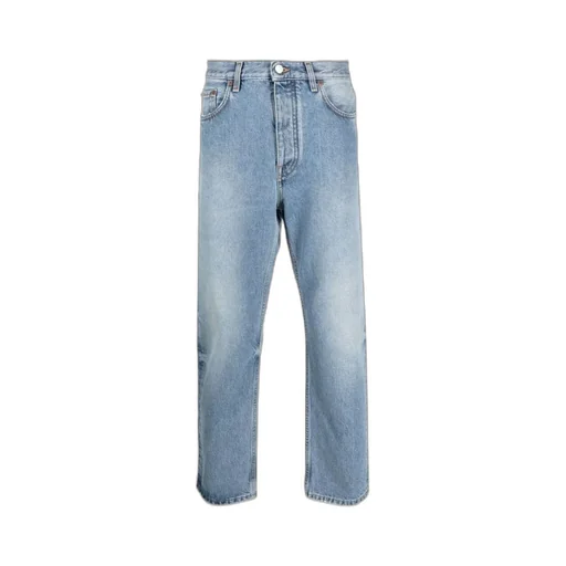 Mid-Rise Straight-Leg Jeans